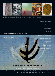 Dominique Paulin Exposition Oeuvre Sponte Paris Galerie